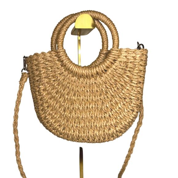 #127 Fashion Raffia Tote/bucket Handbag - Picture 1 of 4